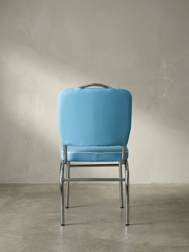 Esszimmerstuhl aus Kunstleder weiß 47x45x90 cm mit Polsterung Design Möbel Einrichtung modern stilvoll robust hochwertig Premium Wohnen Interior Zuhause Wohnzimmer elegant langlebig_