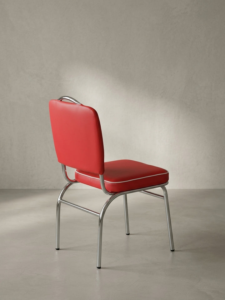 Esszimmerstuhl Kunstleder weiß mit Polsterung 47x45x90 cm modern Design Möbel hochwertig Esszimmer Wohnzimmer Einrichtung Inspiration Wohnen Interior Zuhause elegant stilvoll Premium robust_