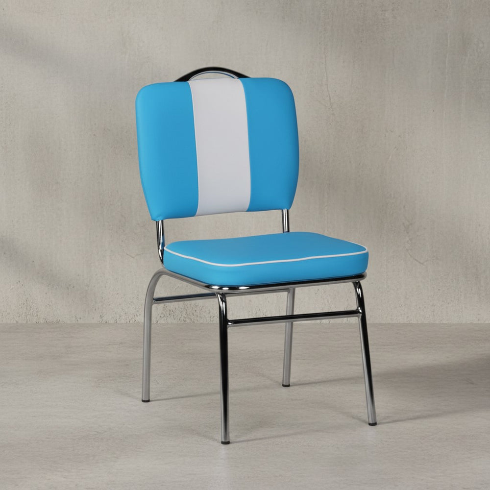 Retro Esszimmerstuhl_ 50er-Jahre Diner Style_ bequeme Polsterung_ verschiedene Farben - KADIMA DESIGN_Farbe_ Blau_ Größe_ 47x45x90 cm_