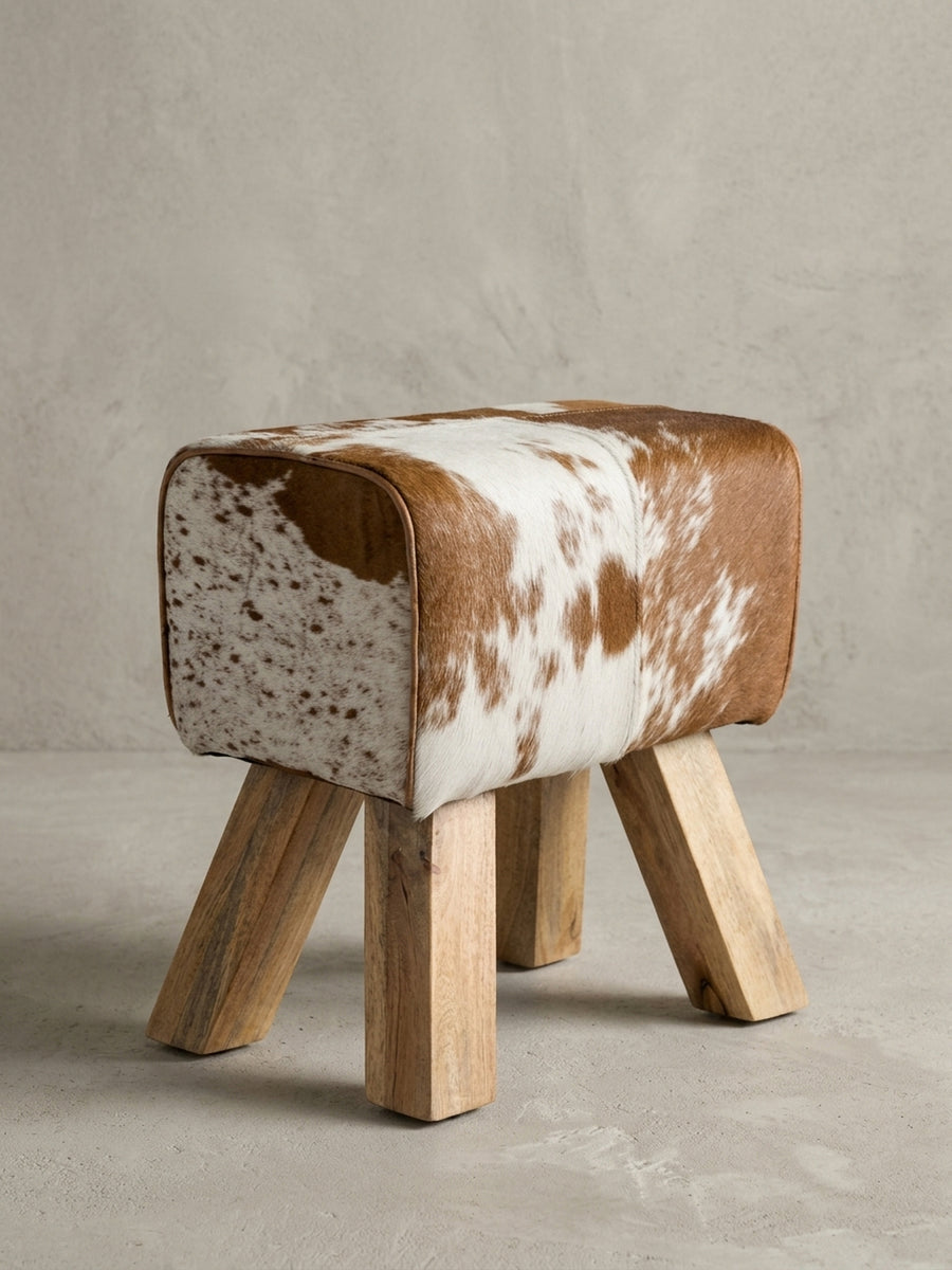 Flurhocker — Massivholz, gepolstert, Hybrid