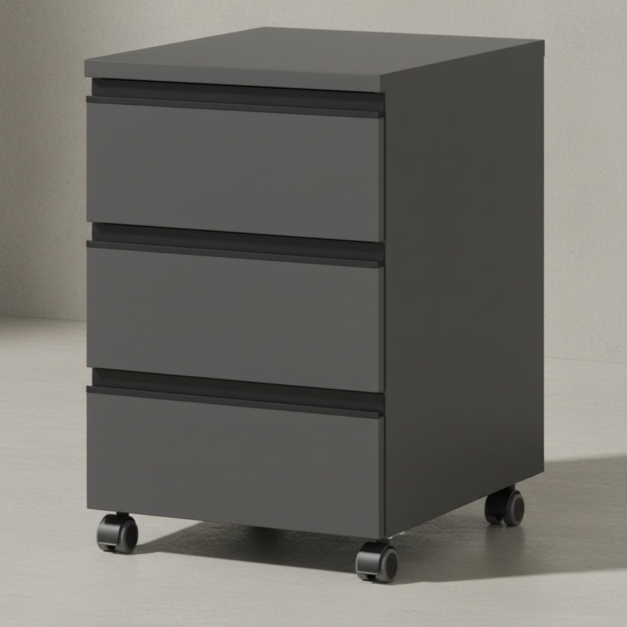 Rollcontainer "Stuttgart" Soft-Close 3 Schubladen | Graphit_