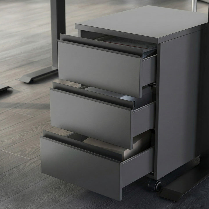 Rollcontainer &amp;quot;Stuttgart&amp;quot; Soft-Close 3 Schubladen | Graphit_