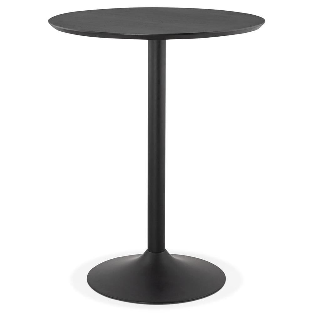 Schwarzer NORIXA Stehtisch - robust und elegant - ideal für trendige Cafés und Bar-Umgebungen - 90 cm Durchmesser_