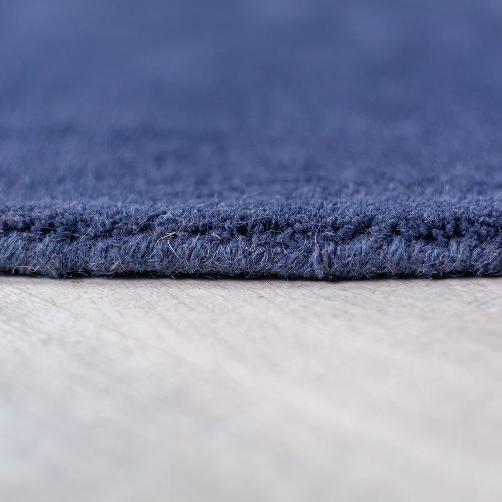 Runder Wollteppich mit Segment Muster – Handgefertigt aus 100% Wolle für Wohnzimmer_Rund_