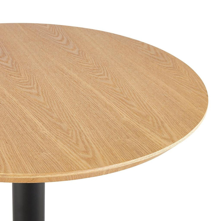 Langlebiger und attraktiver LUXIRO Bartisch mit Beige Platte und schwarzer Basis - für Gastgewerbe_