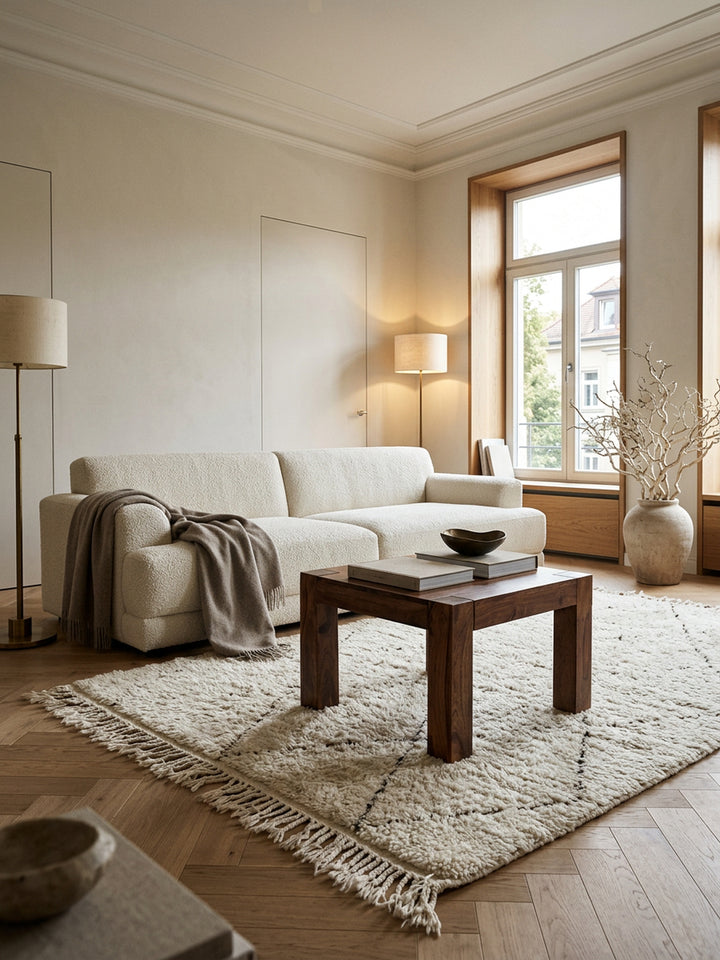Rustikaler Couchtisch NAKO_ quadratisch_ handgefertigt_ pflegeleicht - KADIMA DESIGN_Farbe_ Braun_ Größe_ 60x60x40 cm_