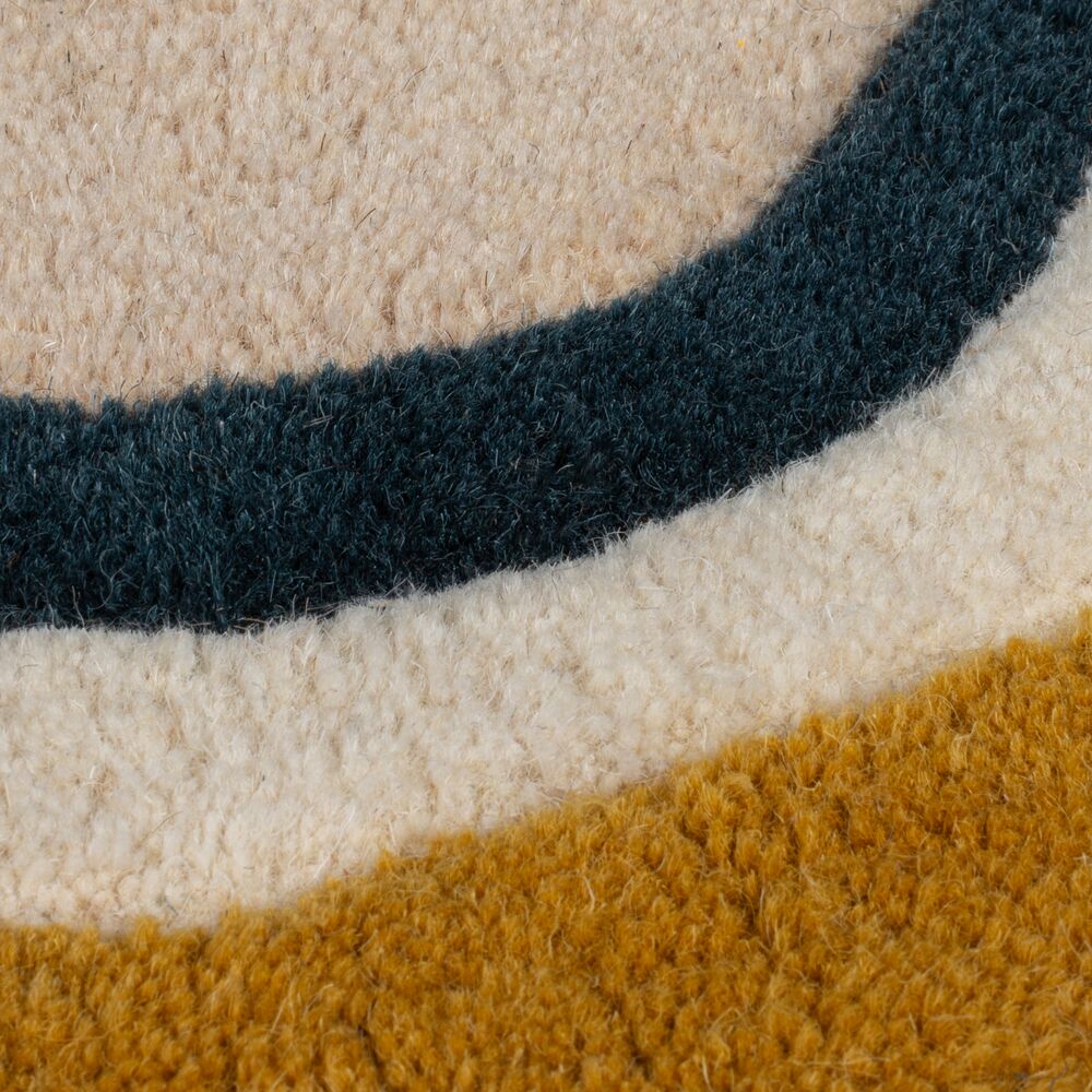 Rutschfester Designer-Wollteppich mit abstraktem Muster Multi Rechteckig