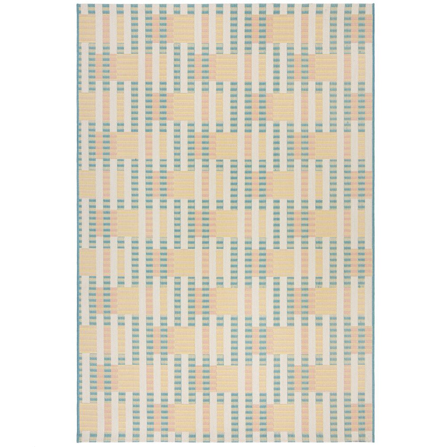 Outdoor-Teppich Geometrisch-Design - rutschfest - pastellfarben FELL_Rechteckig_