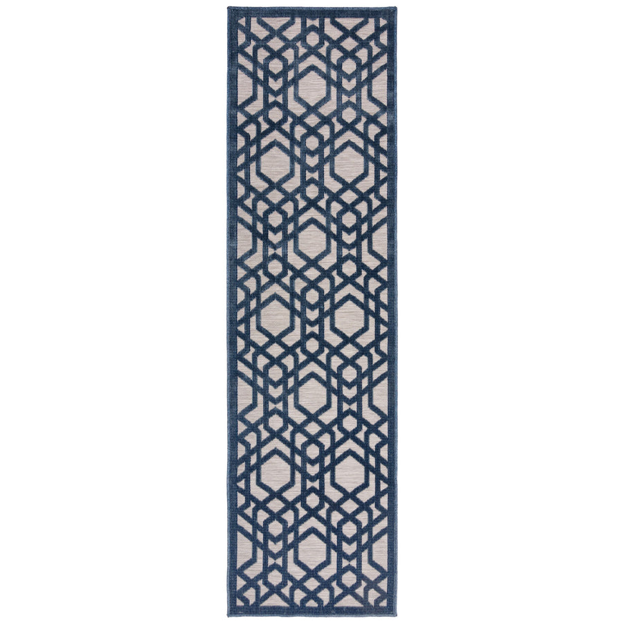 Rutschfester und Langlebiger STOUR LIAM Teppich von Kadima Design_ Geometrisches Muster_Blau-Grau_#sku_BARK503119374190#