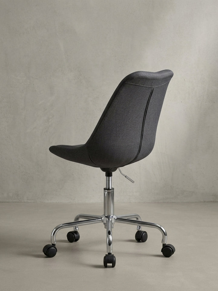Bürostuhl Eiche Massivholz schwarz 65x65x94 cm robust langlebig mit Rollen und Drehfunktion Möbel Wohnen Design Einrichtung modern Premium Home Office Interior Zuhause Wohnzimmer hochwertig_