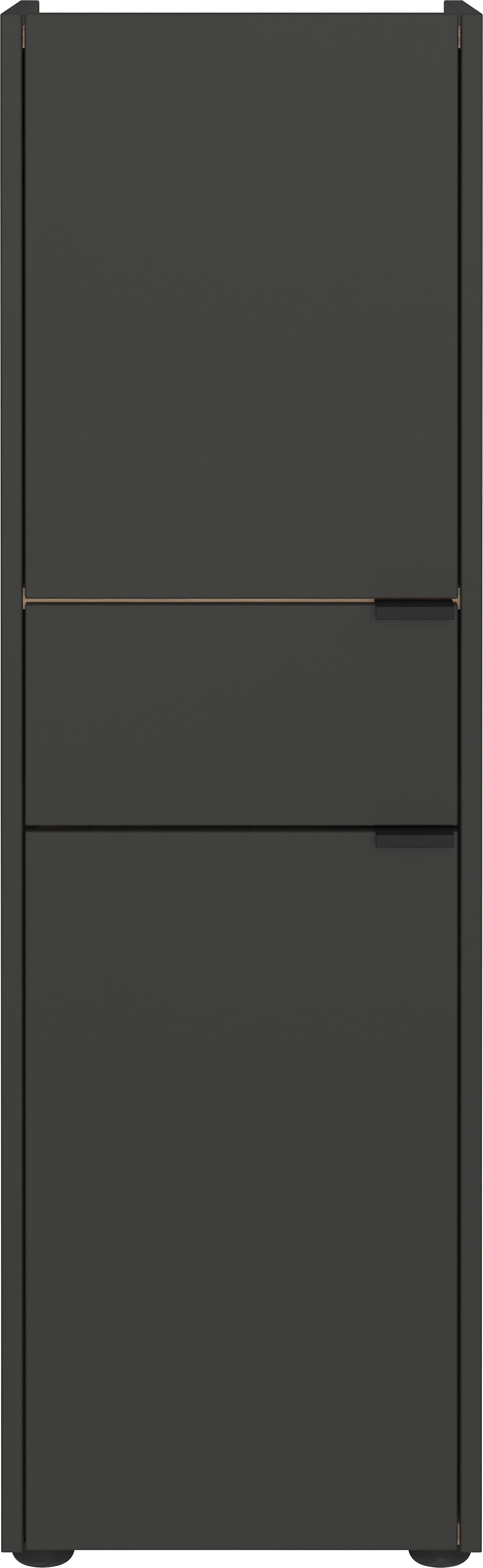 Schrank mit Schublade_ Navarra-Eiche_ Leise Schließtechnik_ Kollektion AVIS von Kadima Design_Farbe_ Grau-Beige_ Größe_ 34x34x111 cm_