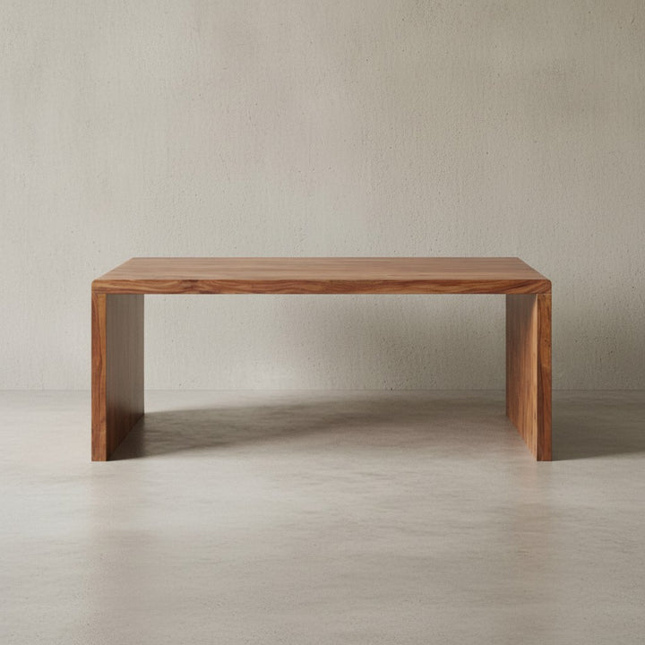 Schreibtisch TEKO_ Massivholz Sheesham_ 160x80 cm_ Stauraum_ abgerundete Ecken_ stabil - KADIMA DESIGN_Farbe_ Braun_ Größe_ 180x90x76 cm_