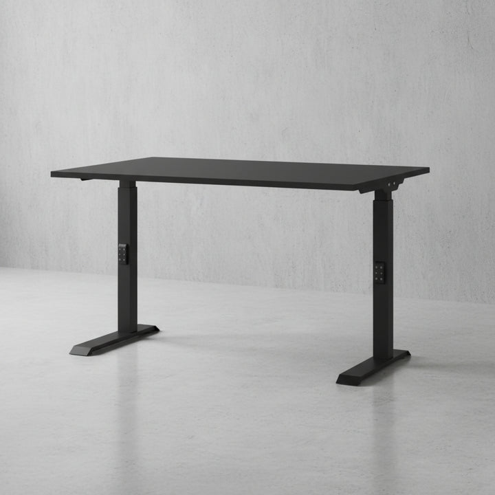 Schreibtisch verstellbar 68-91cm Höhe Ergonomisch C-Fuß Büro_