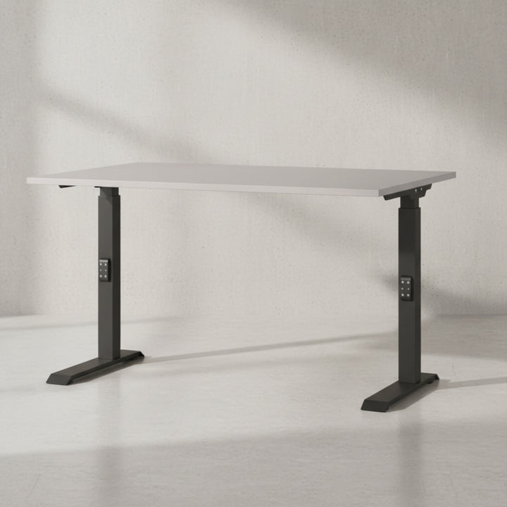 Schreibtisch verstellbar 68-91cm Höhe Ergonomisch C-Fuß Büro_