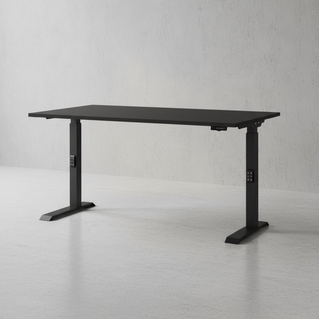 Schreibtisch verstellbar 68-91cm Höhe Ergonomisch C-Fuß Büro_