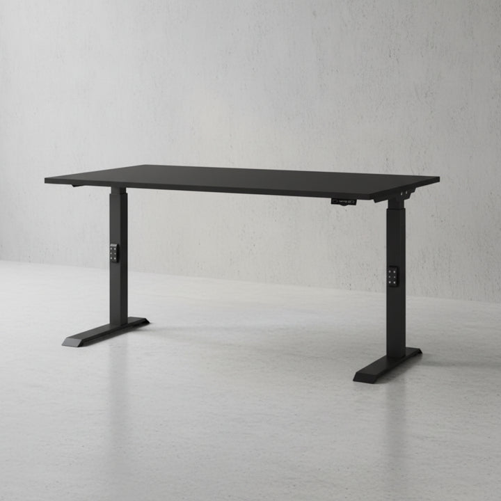Schreibtisch verstellbar 68-91cm Höhe Ergonomisch C-Fuß Büro_