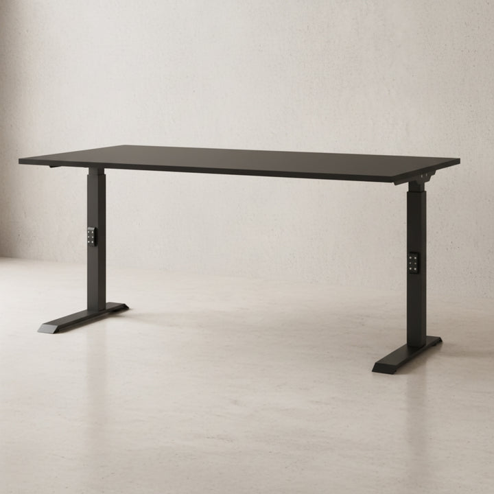 Schreibtisch verstellbar 68-91cm Höhe Ergonomisch C-Fuß Büro_