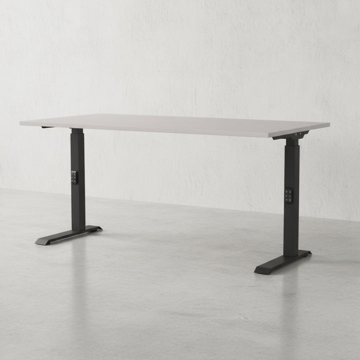 Schreibtisch verstellbar 68-91cm Höhe Ergonomisch C-Fuß Büro_