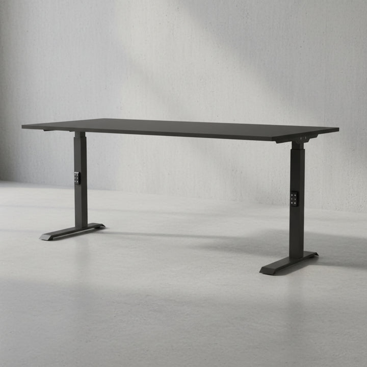 Schreibtisch verstellbar 68-91cm Höhe Ergonomisch C-Fuß Büro_