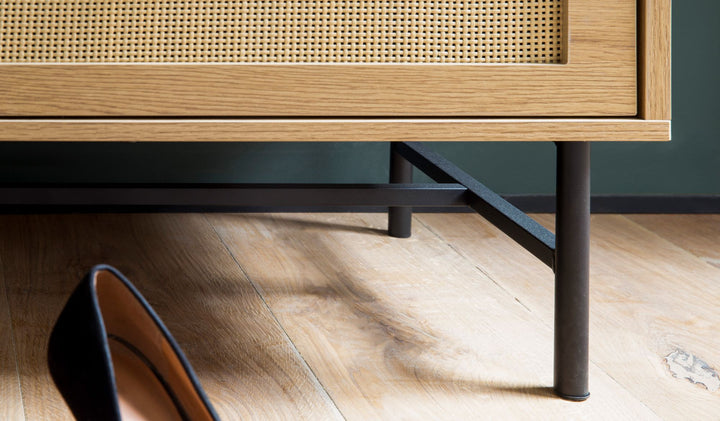 Schuhbank mit Stoff-Sitzfläche 100x48x38 cm Garderobenbank Eiche-Dekor - Sitzbank Rattan Klein Gepolstert - Bank Schmal Flur mit Stauraum - Flurbank Flurmöbel mit Schubladen_