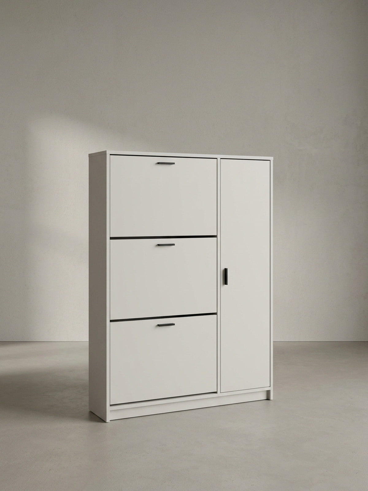 Design Schuhschrank Weiß – Modern, geschlossen & viel Stauraum – Kadima Design