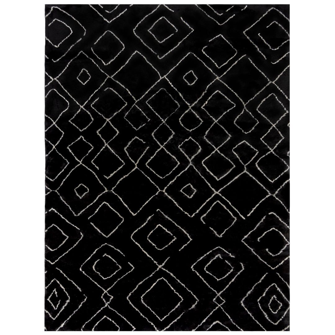 Schwarz-Weißer Geometrischer Teppich DART ROSE_ Kadima Design_Schwarz-Weiß_#sku_BARK503119371718-BARK503119371719#