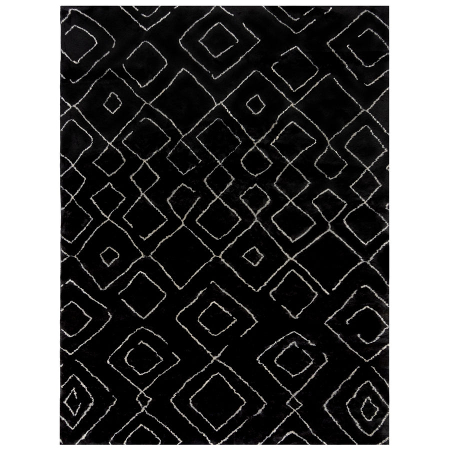 Schwarz-Weißer Geometrischer Teppich DART ROSE_ Kadima Design_Schwarz-Weiß_#sku_BARK503119371718-BARK503119371719#