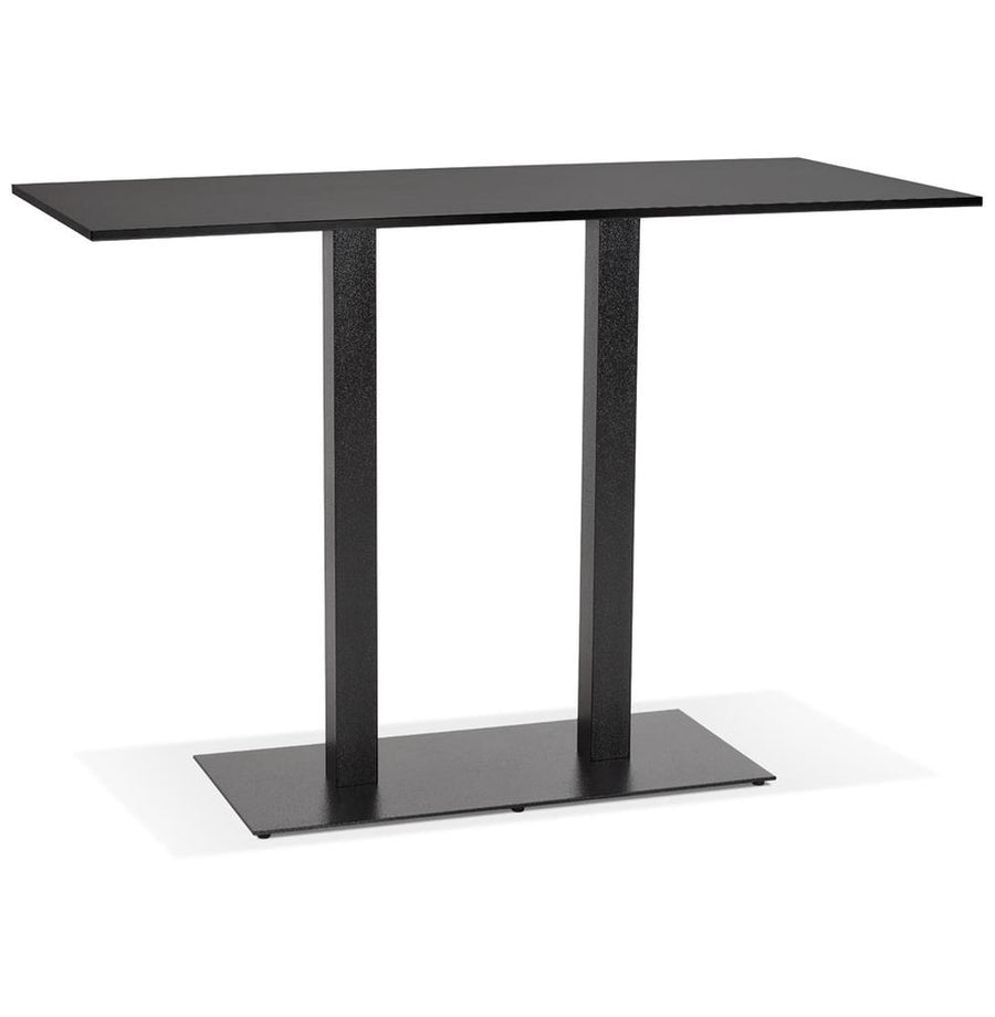 Eleganter Kadima Design Stehtisch in Schwarz - ideal für professionelle Events und Heimbars - mit stabilem Metallfuß - 160x80 cm_