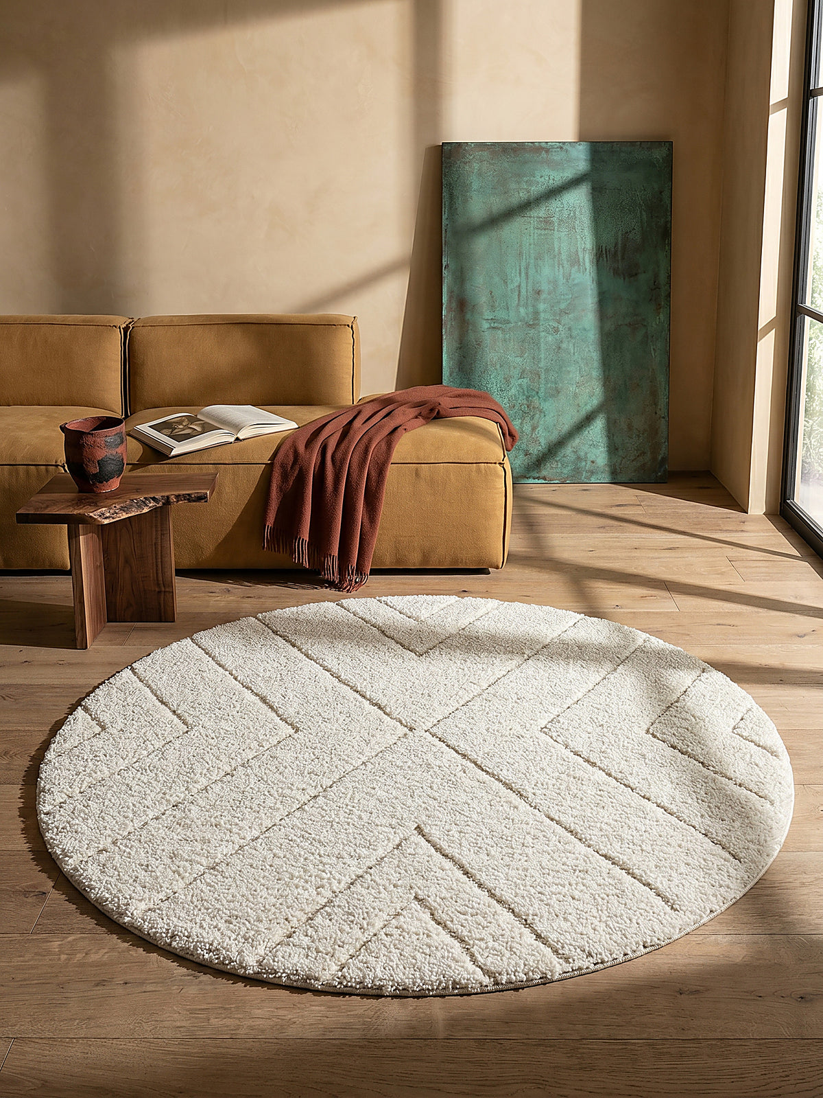 Teppich Creme Textur Nahaufnahme