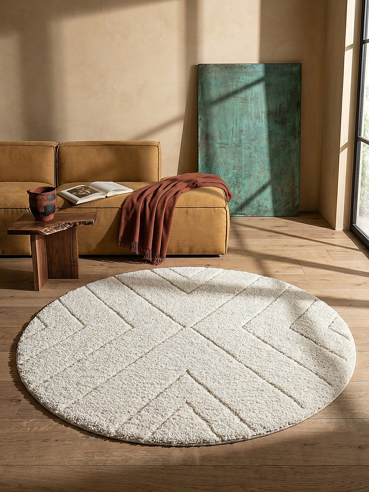 Teppich Creme Textur Nahaufnahme_