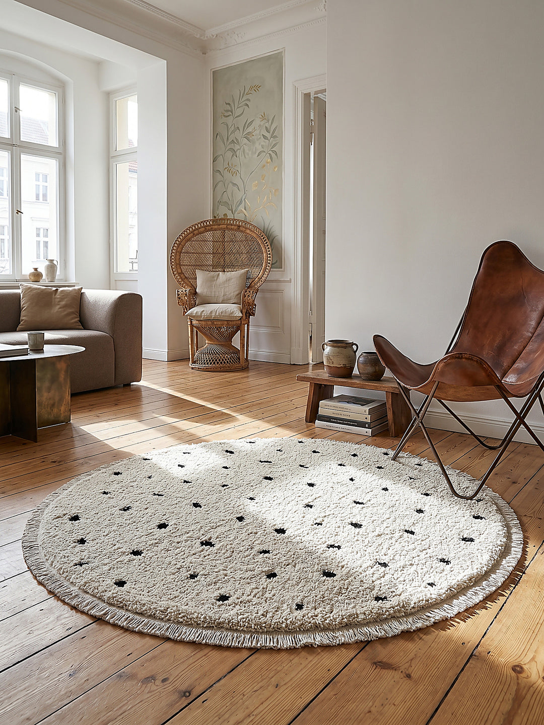 Teppich Creme Textur Nahaufnahme_