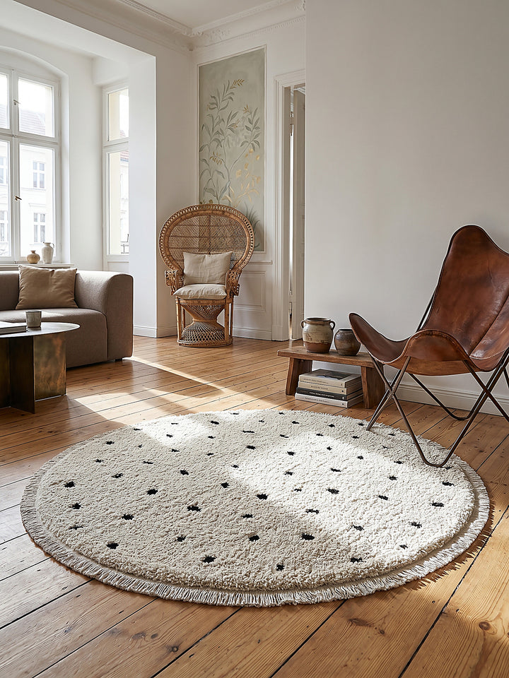 Teppich Creme Textur Nahaufnahme_
