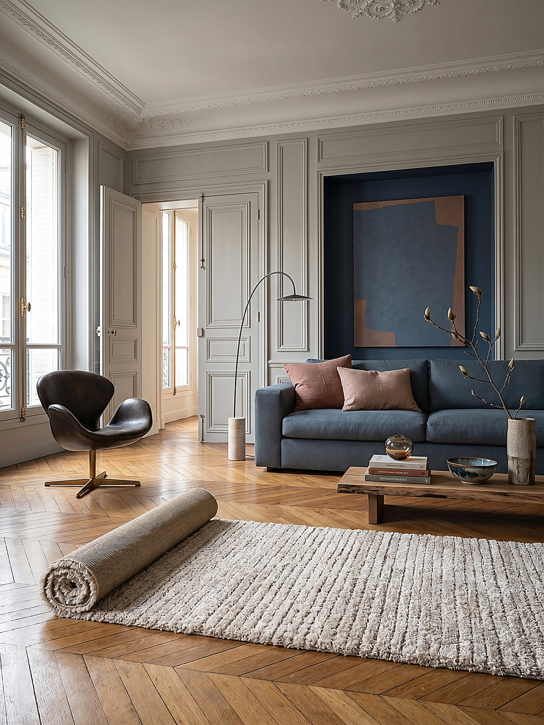 Teppich Beige Läufer Editorial Styling_