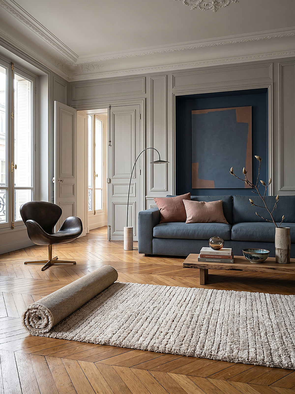 Teppich Beige Läufer Editorial Styling