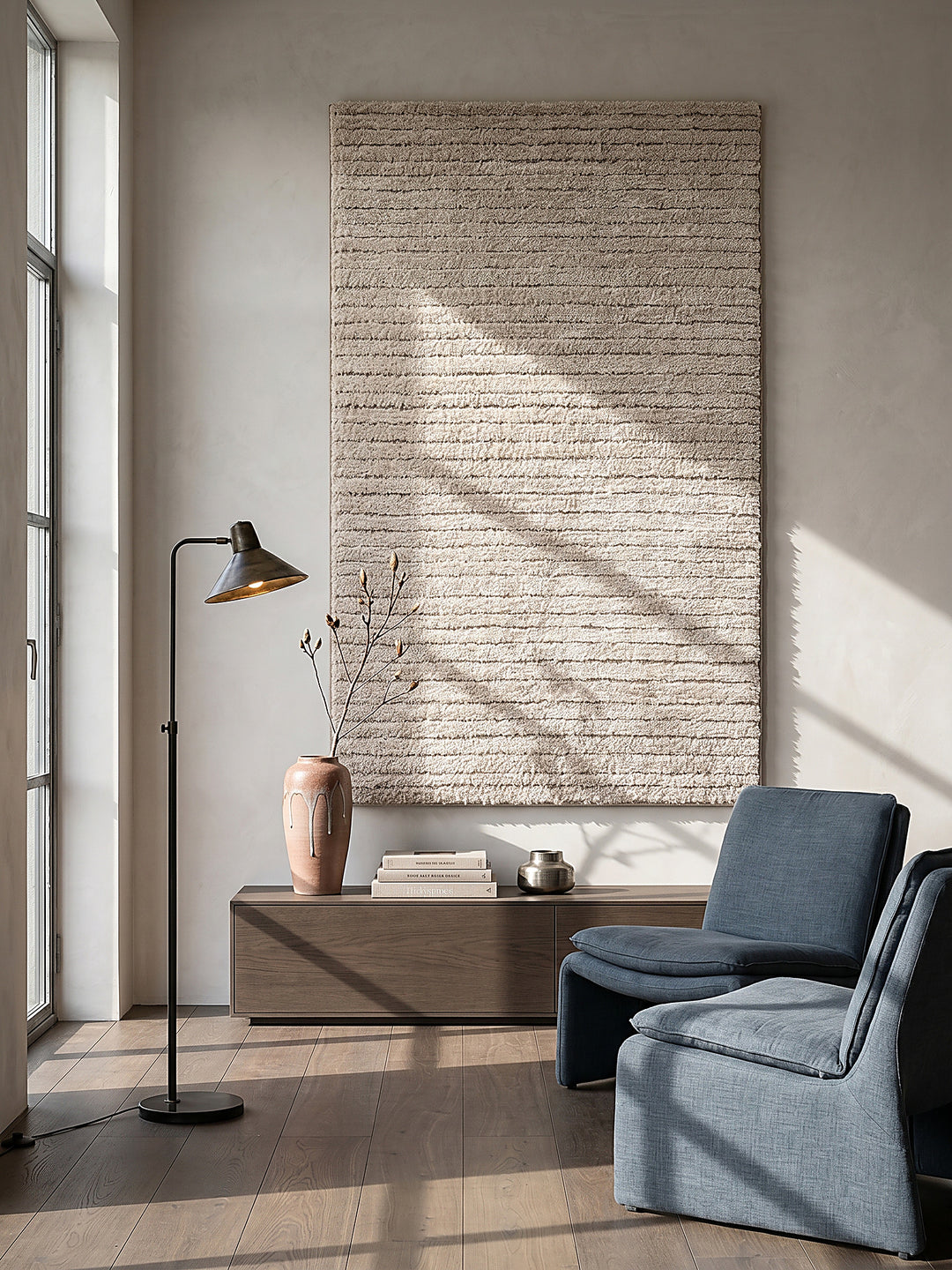 Teppich Beige als Wandteppich_