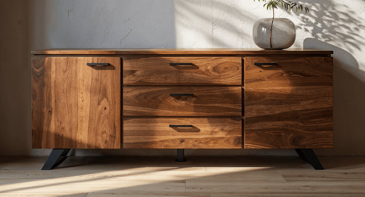Sideboard_aus_Sheeshamholz_mit_Baumkanten-Design_und_schwarzem_Metallgestell_145x82x45_cm_für_Wohnzimmer_oder_Esszimmer_KADIMA_DESIGN_