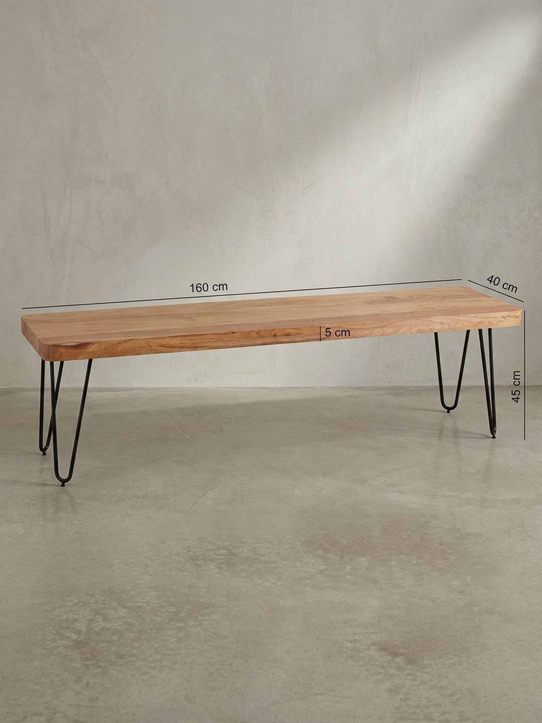 Esszimmerbänke Akazie Massivholz natur Design modern 160x40x45 cm Möbel Einrichtung Esszimmer stilvoll zeitgenössisch elegant Wohnen Interior Zuhause Wohnzimmer hochwertig Premium robust_