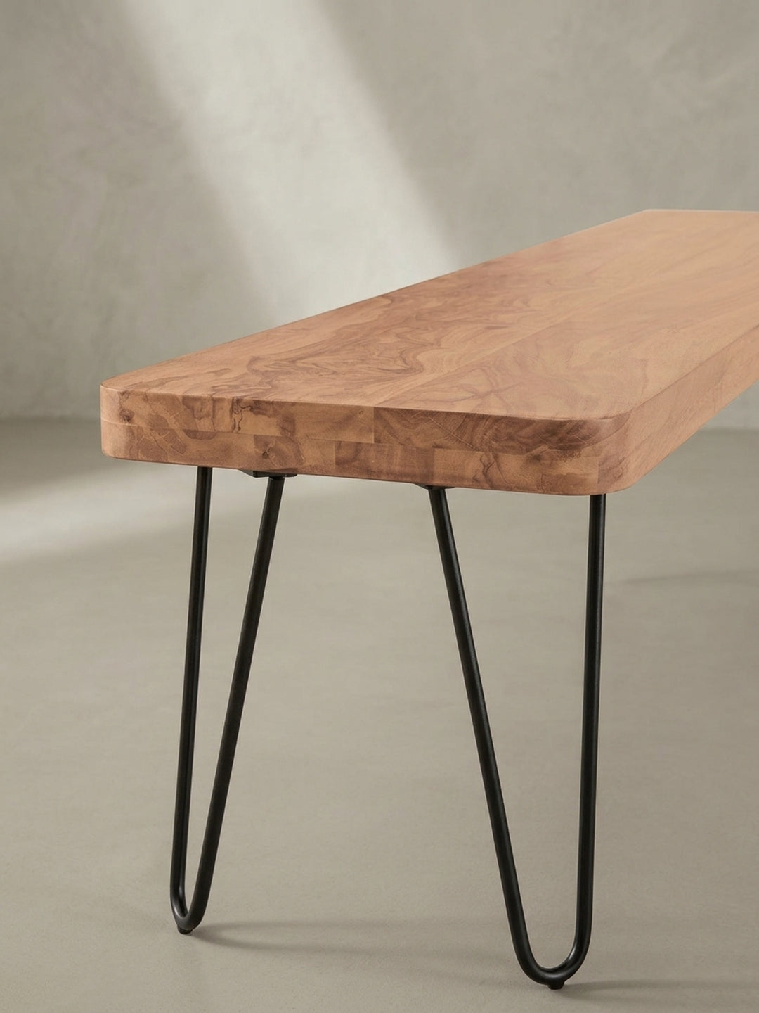 Esszimmerbänke aus Akazie Massivholz natur 160x40x45 cm Design Möbel Einrichtung modern stilvoll robust hochwertig Premium Wohnen Interior Zuhause Wohnzimmer elegant langlebig zeitgenössisch_