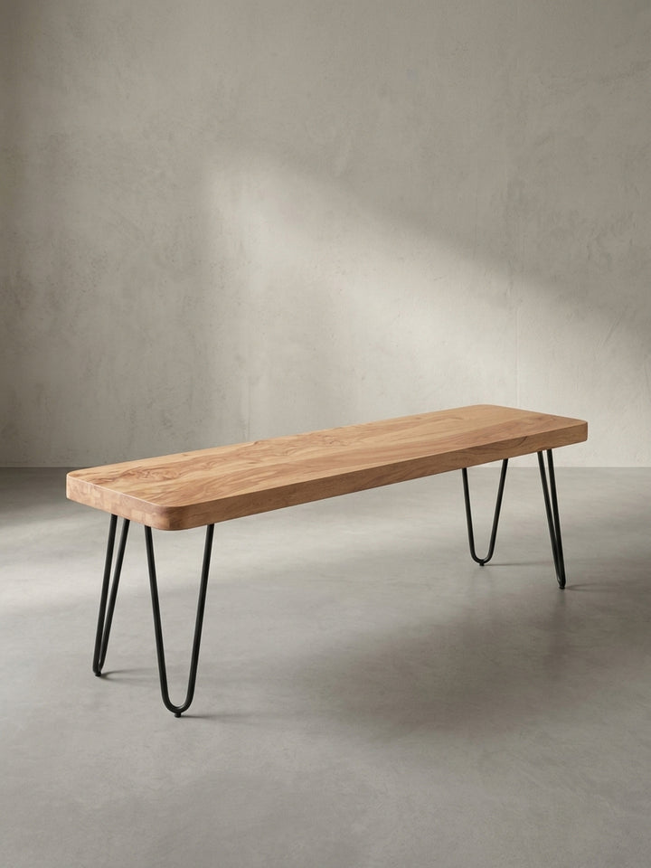 Esszimmerbänke 160x40x45 cm Akazie Massivholz natur Möbel Design Wohnzimmer Esszimmer Schlafzimmer modern hochwertig elegant Wohnen Einrichtung Interior Zuhause stilvoll Premium robust_