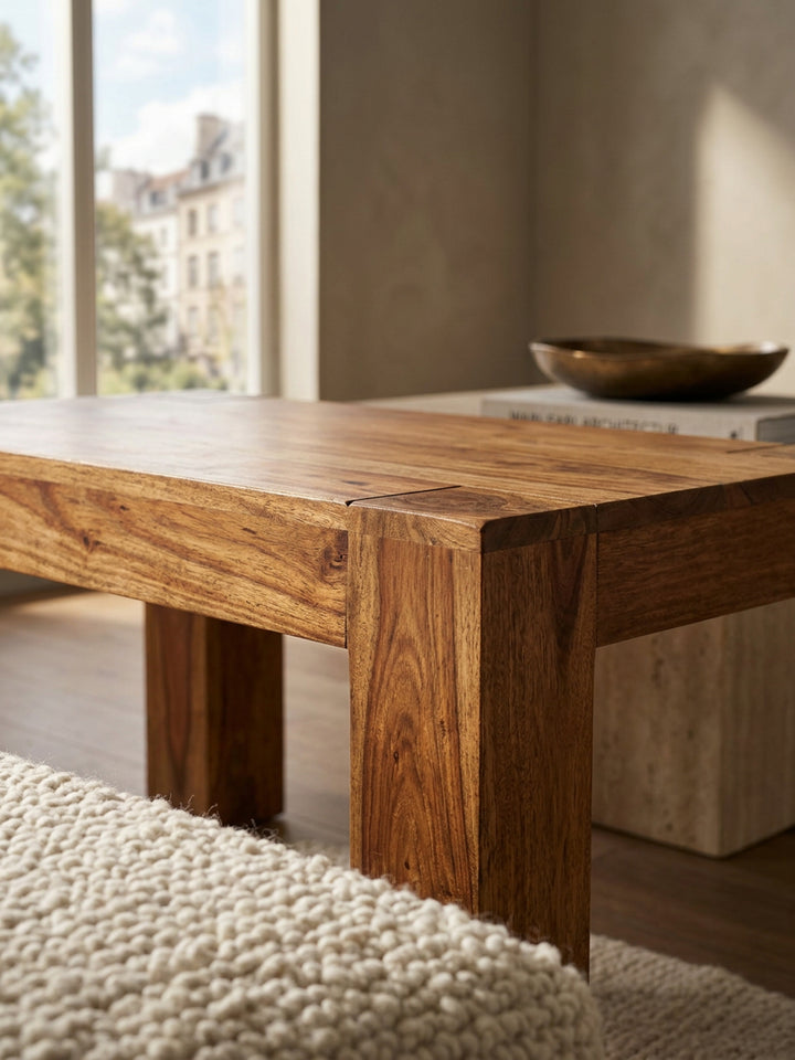 Sitzbank Landhaus-Stil_ Massivholz_ Akazie/Sheesham_ 160/180x45 cm_ 200/250 kg Belastung_ handgefertigt - KADIMA DESIGN_Farbe_ Braun_ Größe_ 120x35x45 cm_