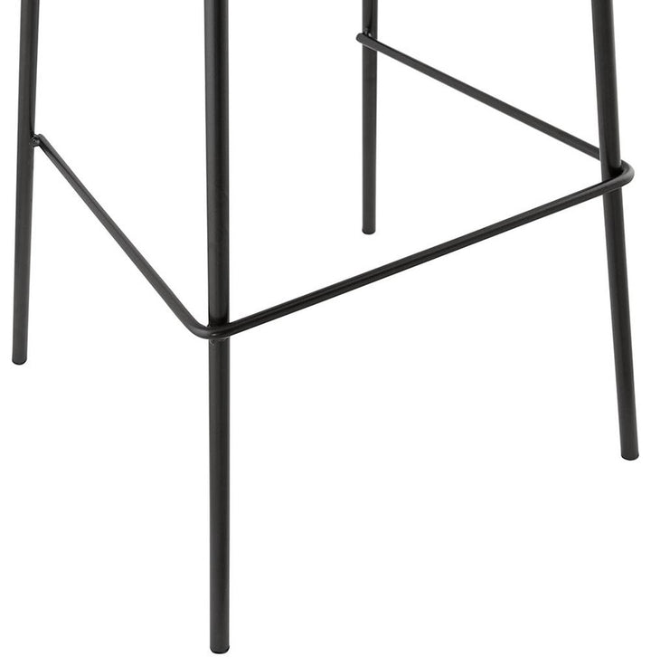 Hochstuhl - 75 cm Höhe - gepolsterter Sitz - braun-schwarz Design - ideal für Küche und Bar - NOLIROX Kollektion_