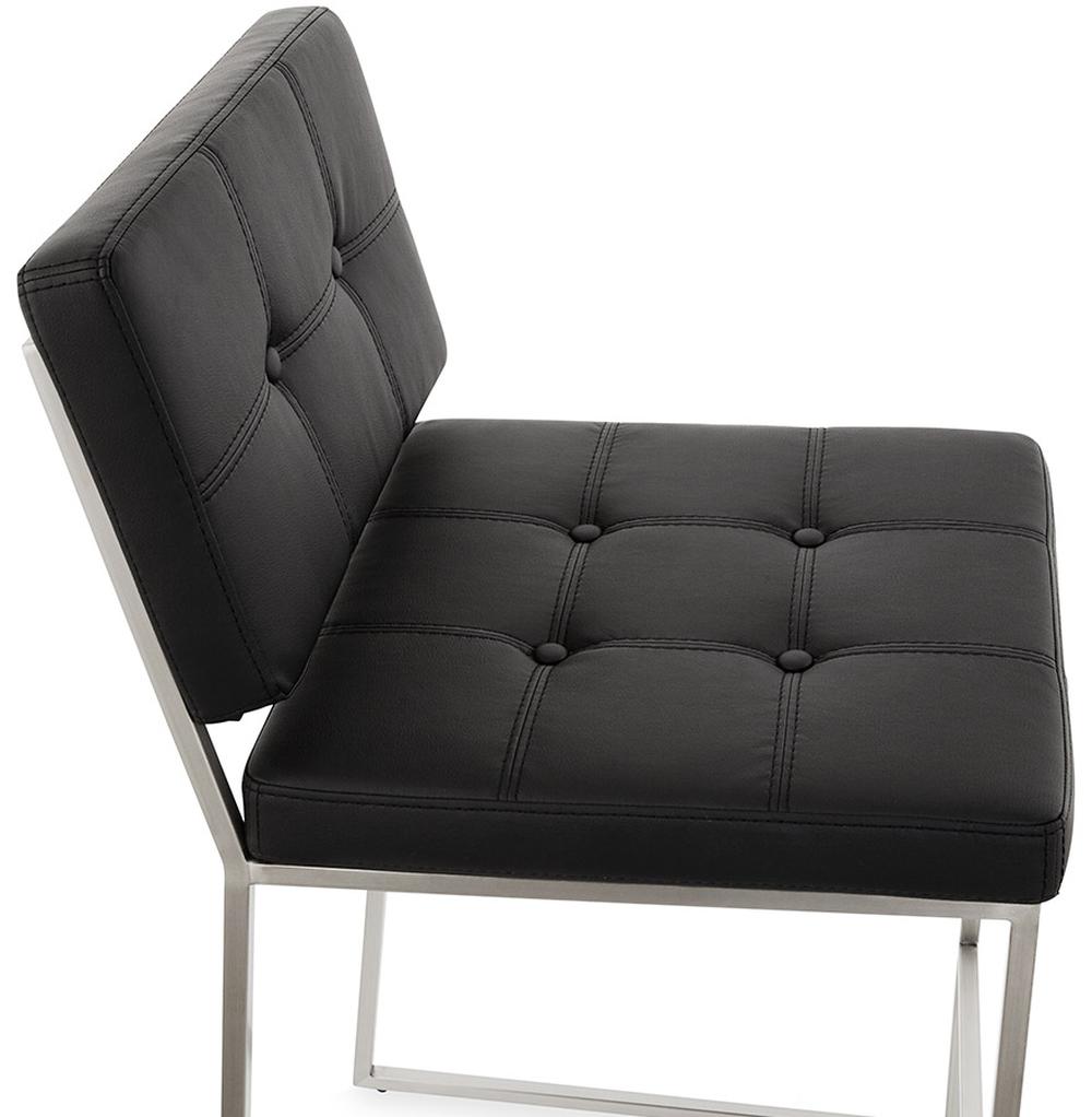 Sitzhocker Schwarz 65cm Sitzhöhe - Retro Design Barhocker, Gepolstert, Kunstleder & Metall, Belastbar 120kg, Küche Bar Loft - BERAX Kollektion Sitzhocker Schwarz 65cm Sitzhöhe - Retro Design Barhocker, Gepolstert, Kunstleder & Metall, Belastbar 120kg, Küche Bar Loft - BERAX Kollektion