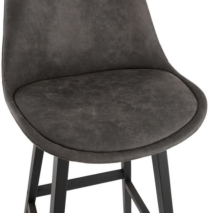 Designer-Barhocker NIXARA - Edles Grau-Schwarz-Ensemble - 76cm Sitzhöhe - zeitloses Design für hochwertige Inneneinrichtungen_