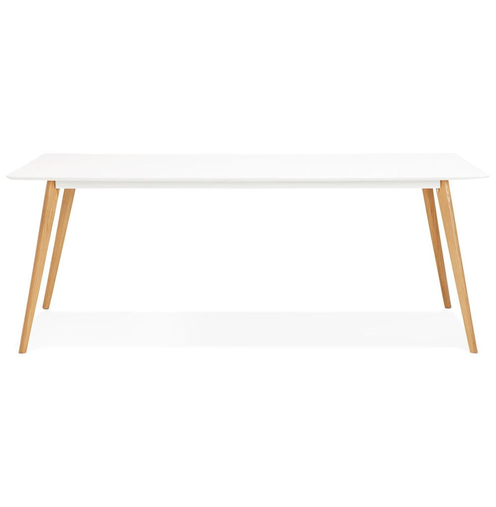 Zeitloser 4-Fuß-Tisch in Weiß-Beige - Elegant und belastbar bis 120kg_