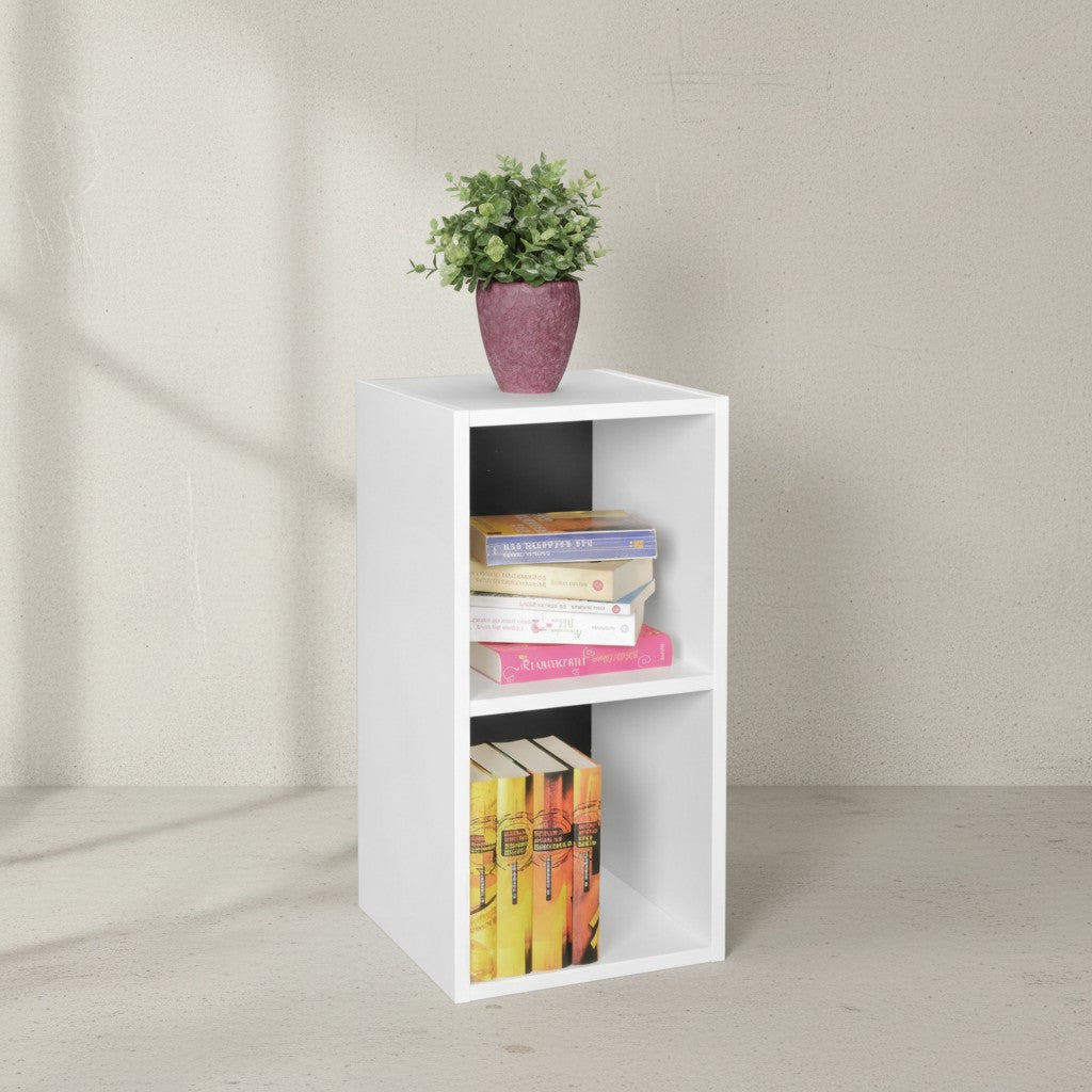 Standregal CERVINO_ 2 Regalfächer_ Sonoma Farbton_ 30x60x30 cm_ Melaminharzbeschichtung - KADIMA DESIGN_Farbe_ Schwarz_ Größe_ 30x30x60 cm_