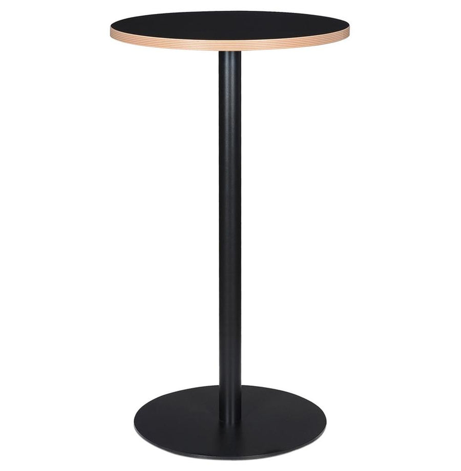 Stilvoller Cocktailtisch komplett in Schwarz - schafft eine edle Atmosphäre in Lounges und Empfangsbereichen_