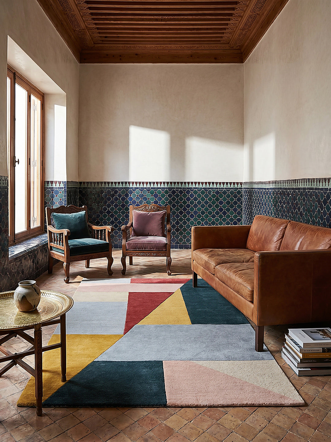Teppich Multi-Kontrast rechteckig Editorial Styling_