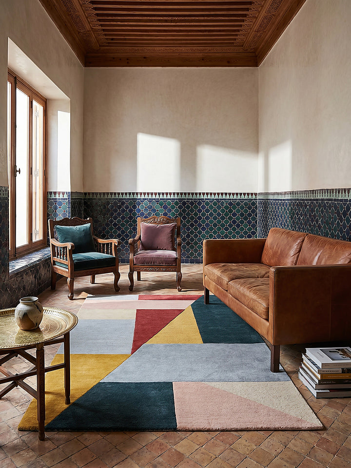Teppich Multi-Kontrast rechteckig Editorial Styling_
