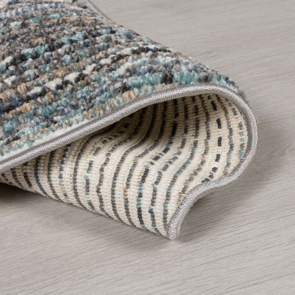 Teppich Streifen-Design - strapazierfähig PERRAN_Rund_