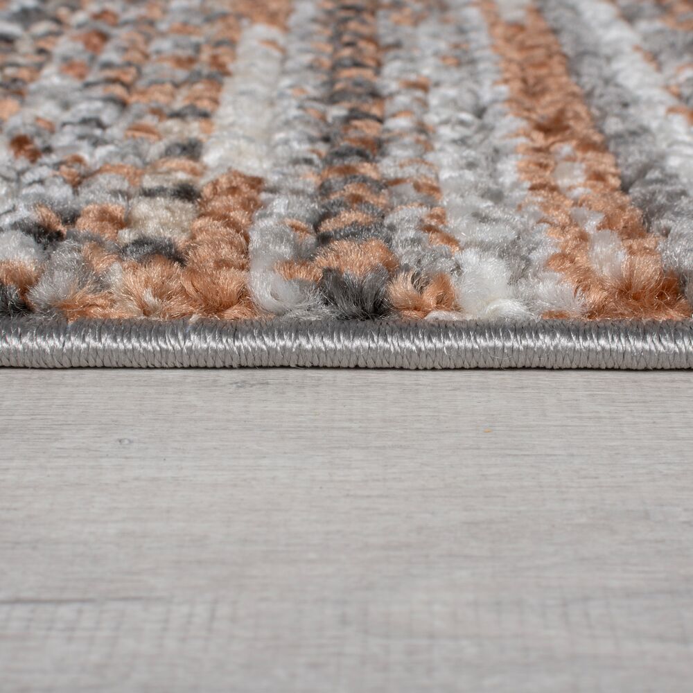 Teppich Streifen-Design - strapazierfähig PERRAN - Orange 80x140 cm_Rechteckig_